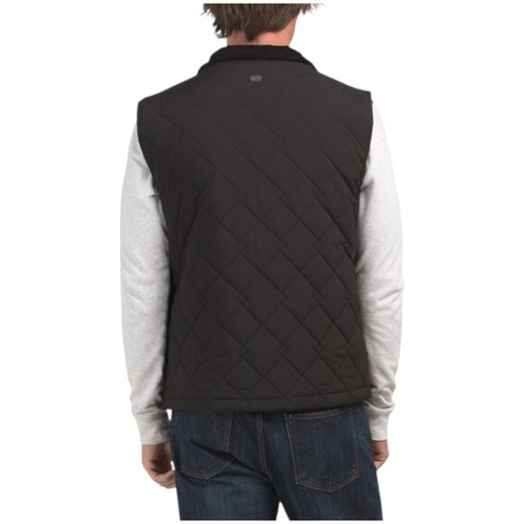ANDREW MARC Barnet Quilted Vest With Corduroy Contrast - Picture 3 of 3